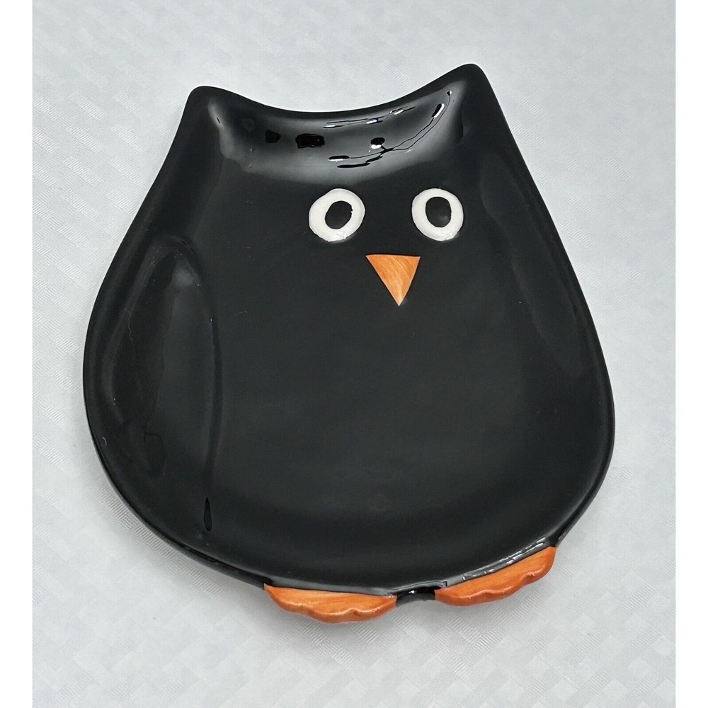 Set/4 RETIRED 6 3/8” Night Owl Snack Appetizer Plates - Picture 5 of 10